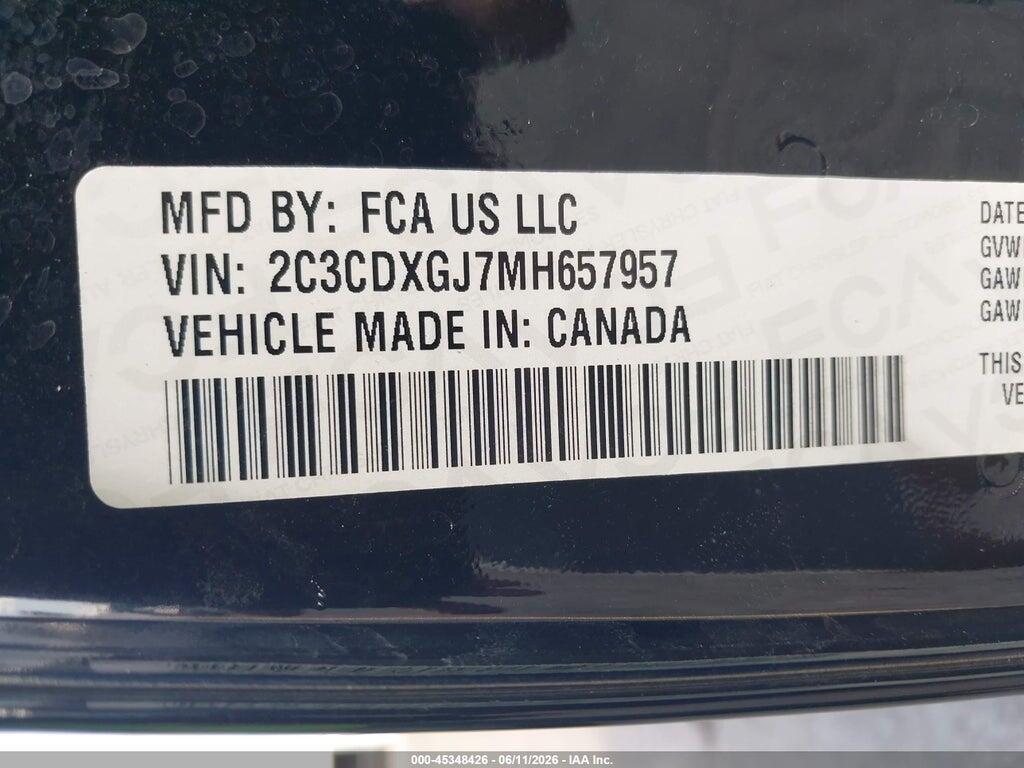 2C3CDXGJ7MH657957 2021 DODGE CHARGER photo no. 9