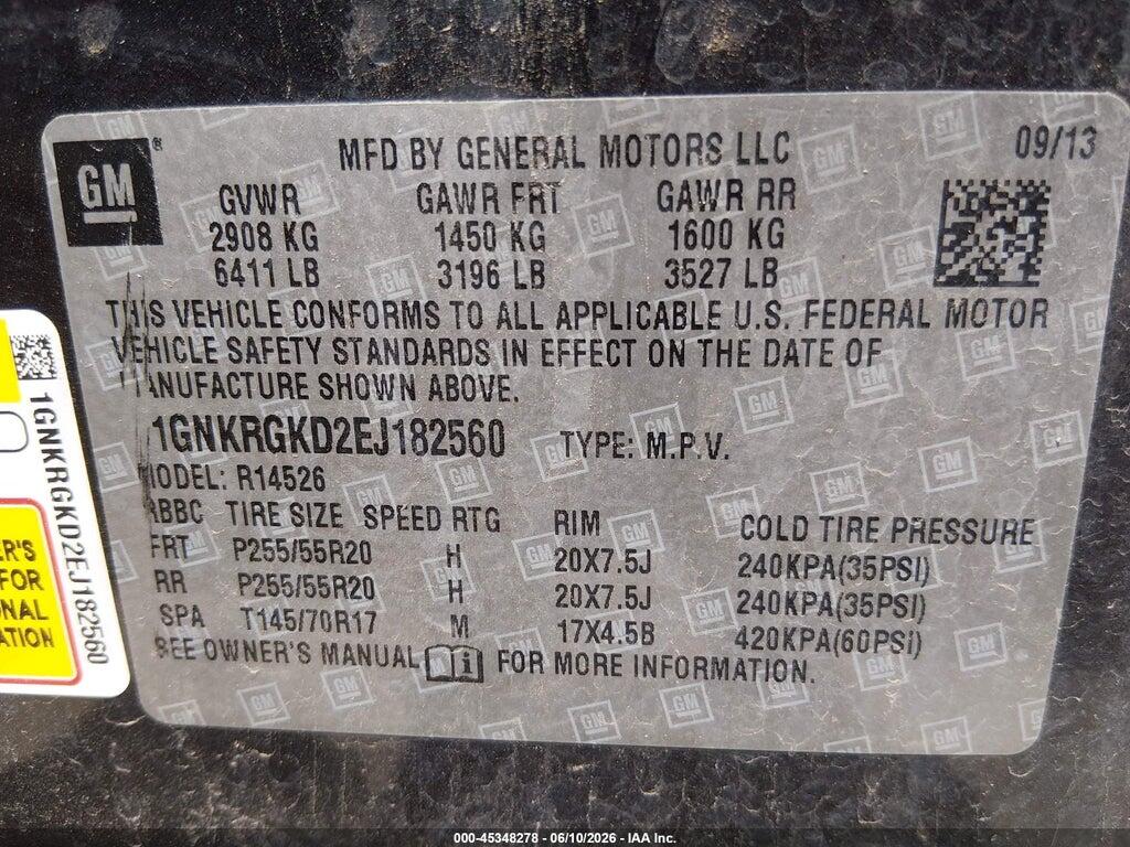 1GNKRGKD2EJ182560 2014 CHEVROLET TRAVERSE photo no. 9