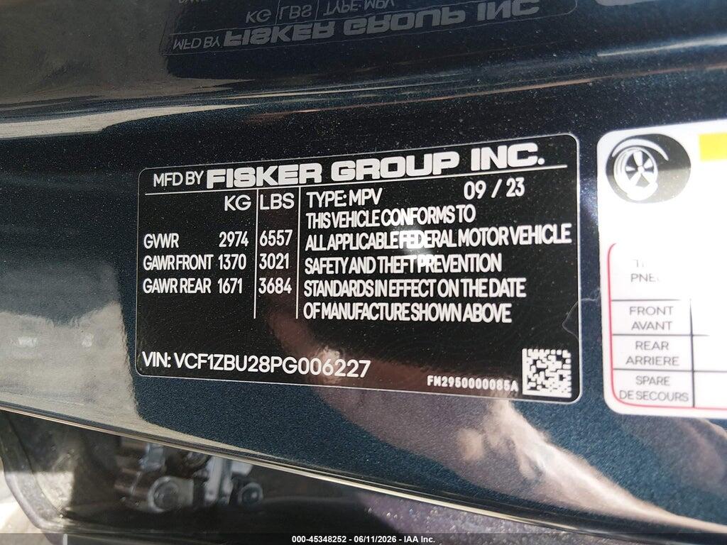 VCF1ZBU28PG006227 2023 FISKER OCEAN photo no. 9