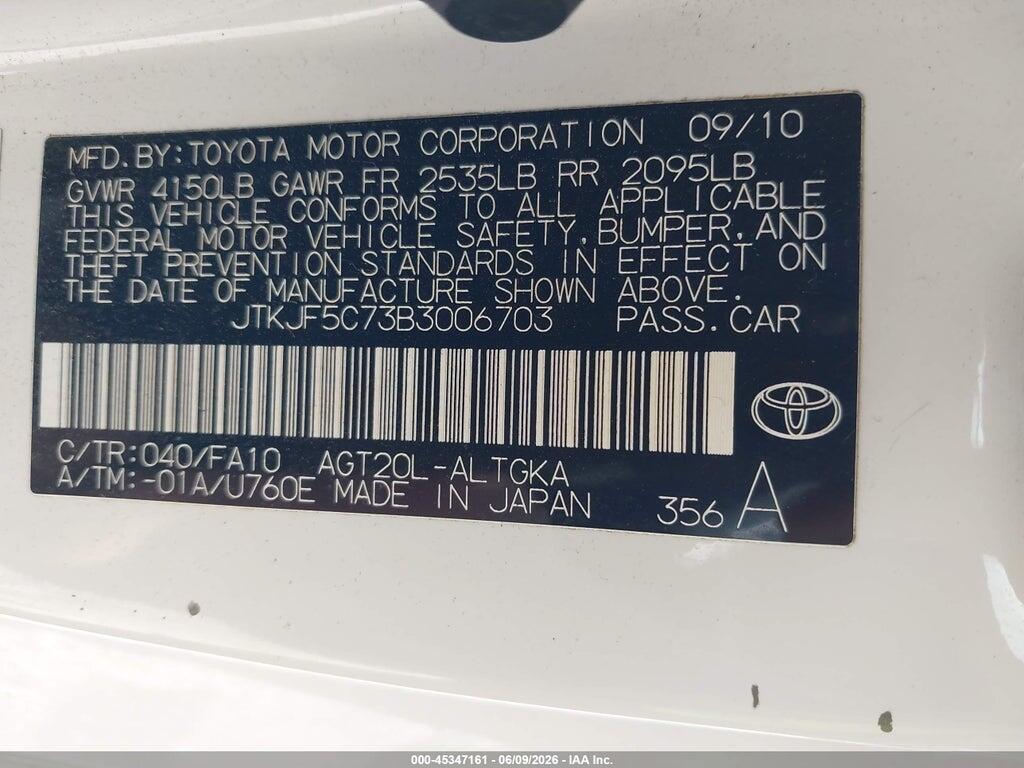 JTKJF5C73B3006703 2011 SCION TC photo no. 9