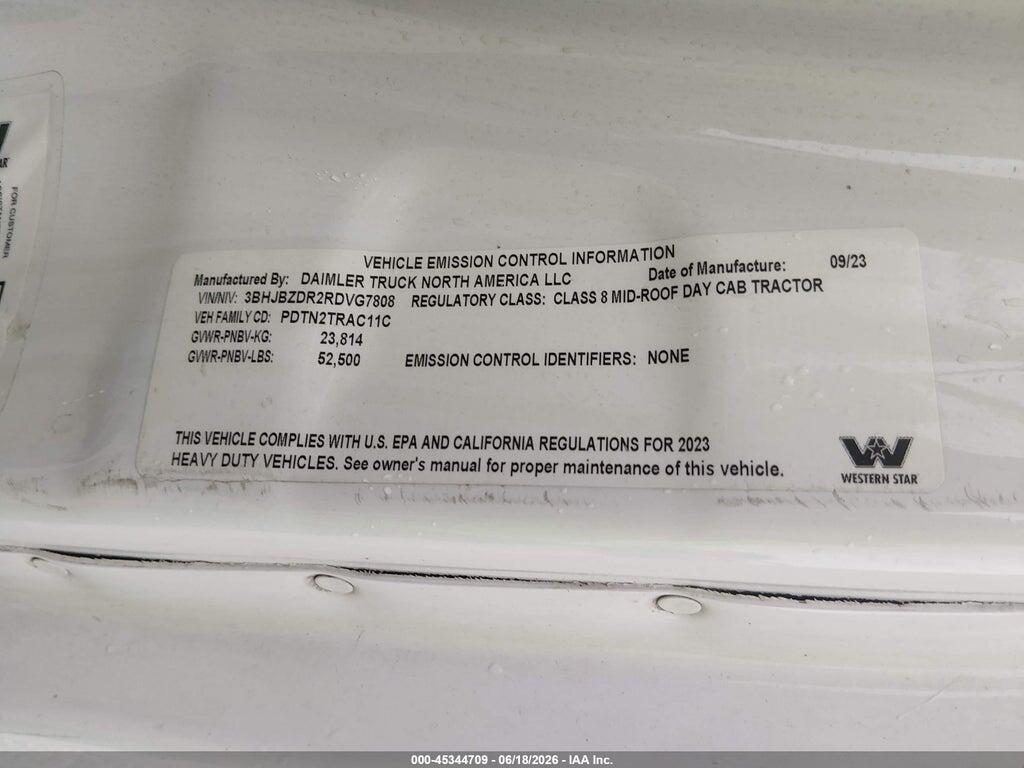 3BHJBZDR2RDVG7808 2024 WESTERN STAR/AUTO CAR 57X CHASSIS photo no. 8