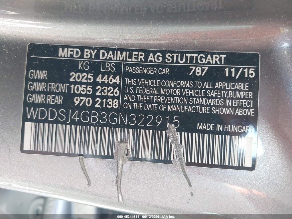 WDDSJ4GB3GN322915 2016 MERCEDES-BENZ CLA 250 photo no. 9