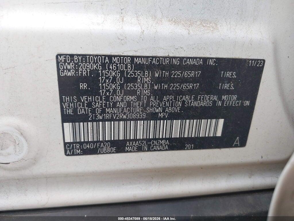 2T3W1RFV2RW308939 2024 TOYOTA RAV4 photo no. 9