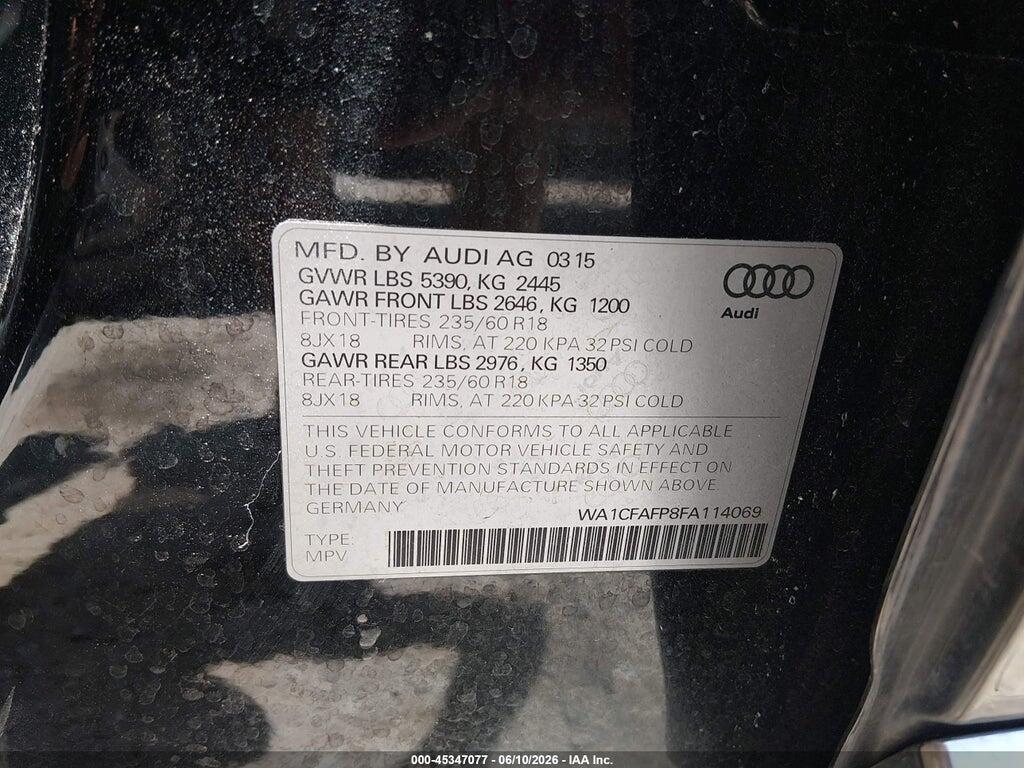 WA1CFAFP8FA114069 2015 AUDI Q5 photo no. 9