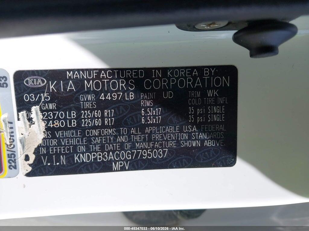 KNDPB3AC0G7795037 2016 KIA SPORTAGE photo no. 9