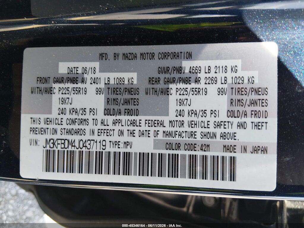 JM3KFBDM4J0437119 2018 MAZDA CX-5 photo no. 9