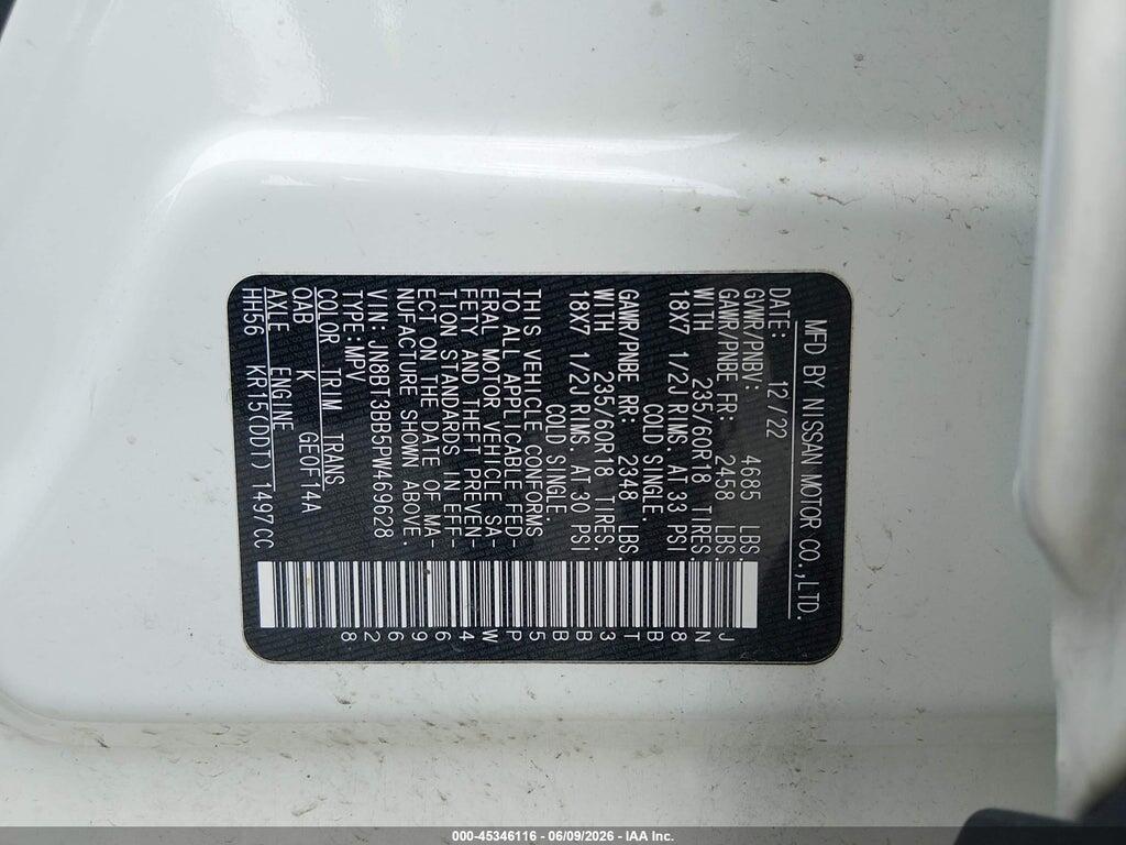 JN8BT3BB5PW469628 2023 NISSAN ROGUE photo no. 9