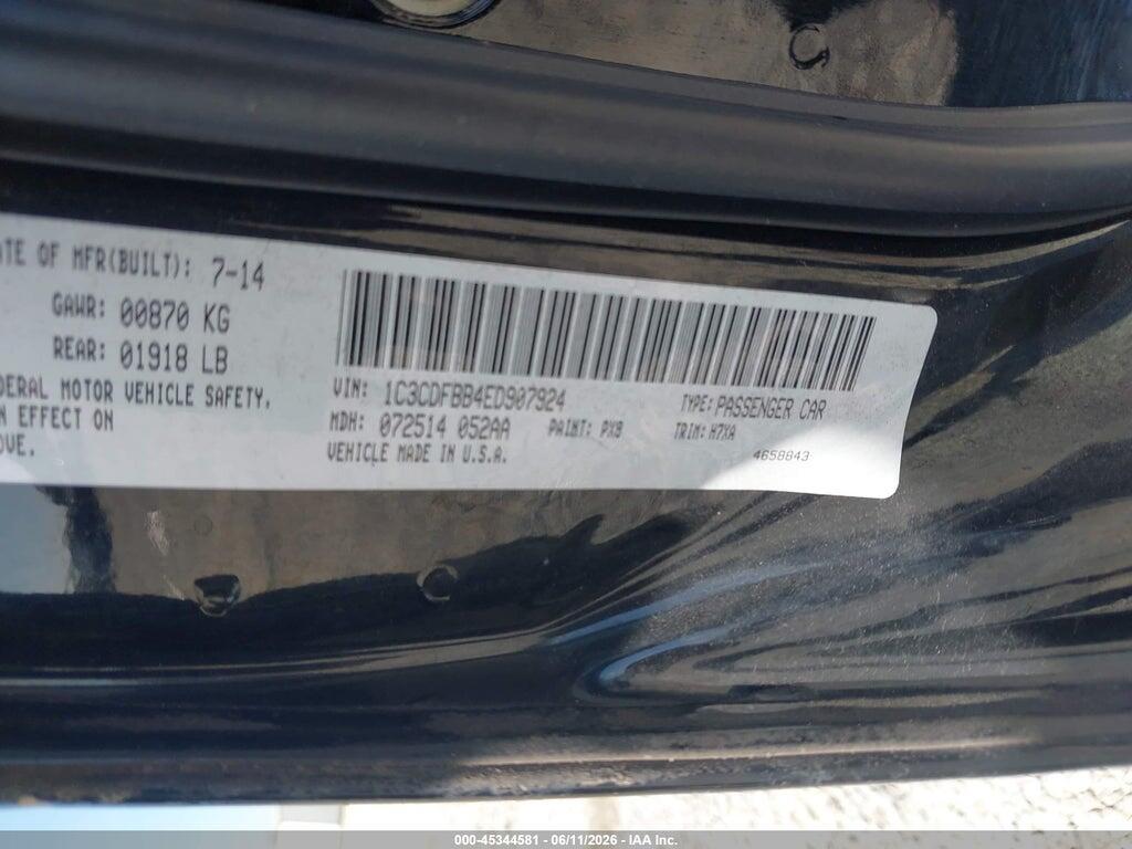 1C3CDFBB4ED907924 2014 DODGE DART photo no. 9