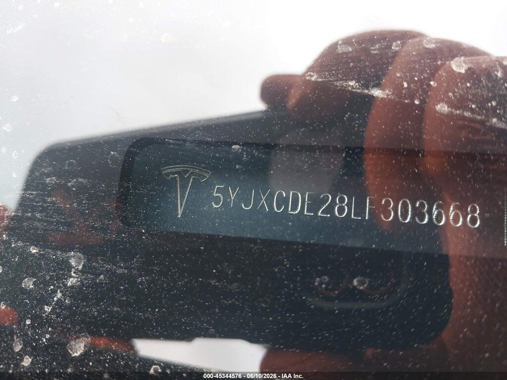 5YJXCDE28LF303668 2020 TESLA MODEL X photo no. 9