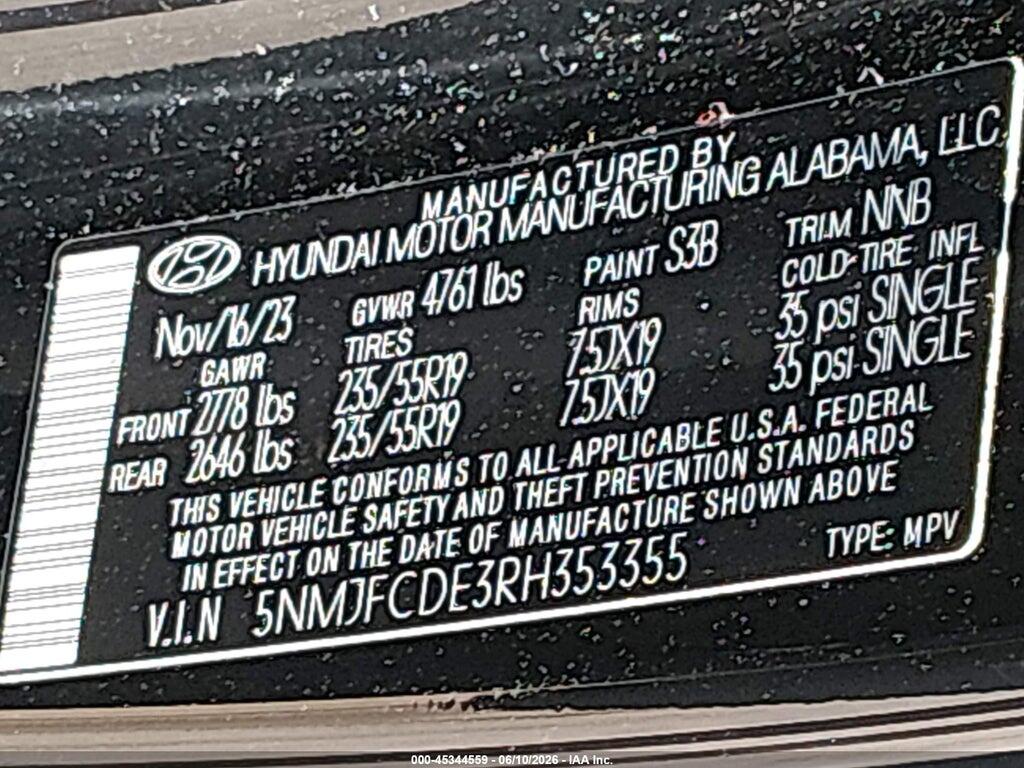 5NMJFCDE3RH353355 2024 HYUNDAI TUCSON photo no. 9