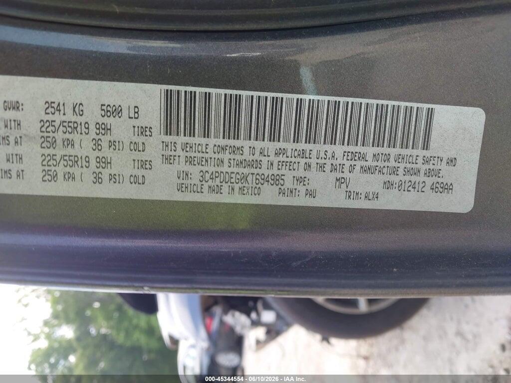 3C4PDDEG0KT694985 2019 DODGE JOURNEY photo no. 9