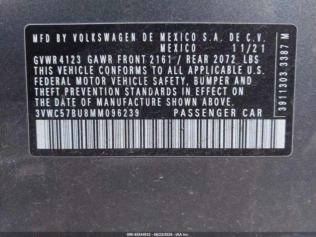 3VWC57BU8MM096239 2021 VOLKSWAGEN JETTA photo no. 9
