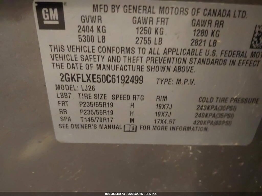 2GKFLXE50C6192499 2012 GMC TERRAIN photo no. 9