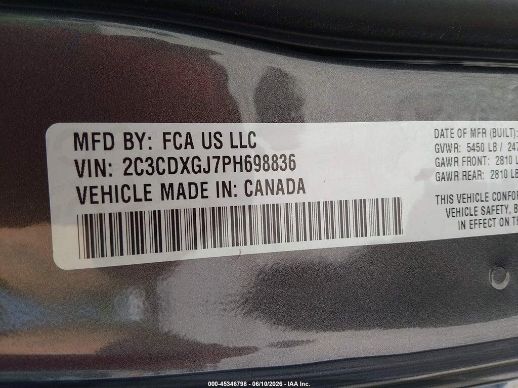2C3CDXGJ7PH698836 2023 DODGE CHARGER photo no. 9