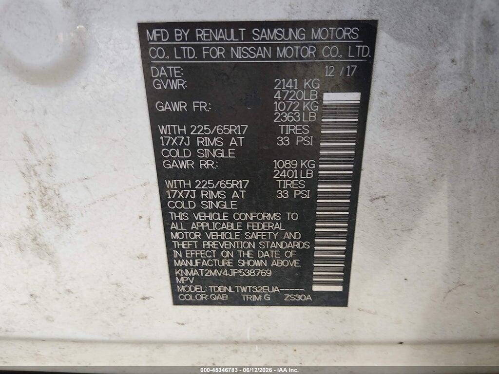 KNMAT2MV4JP538769 2018 NISSAN ROGUE photo no. 9