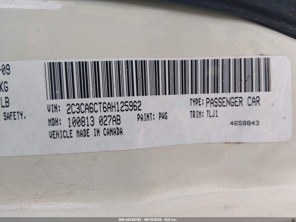 2C3CA6CT6AH125962 2010 CHRYSLER 300C photo no. 9