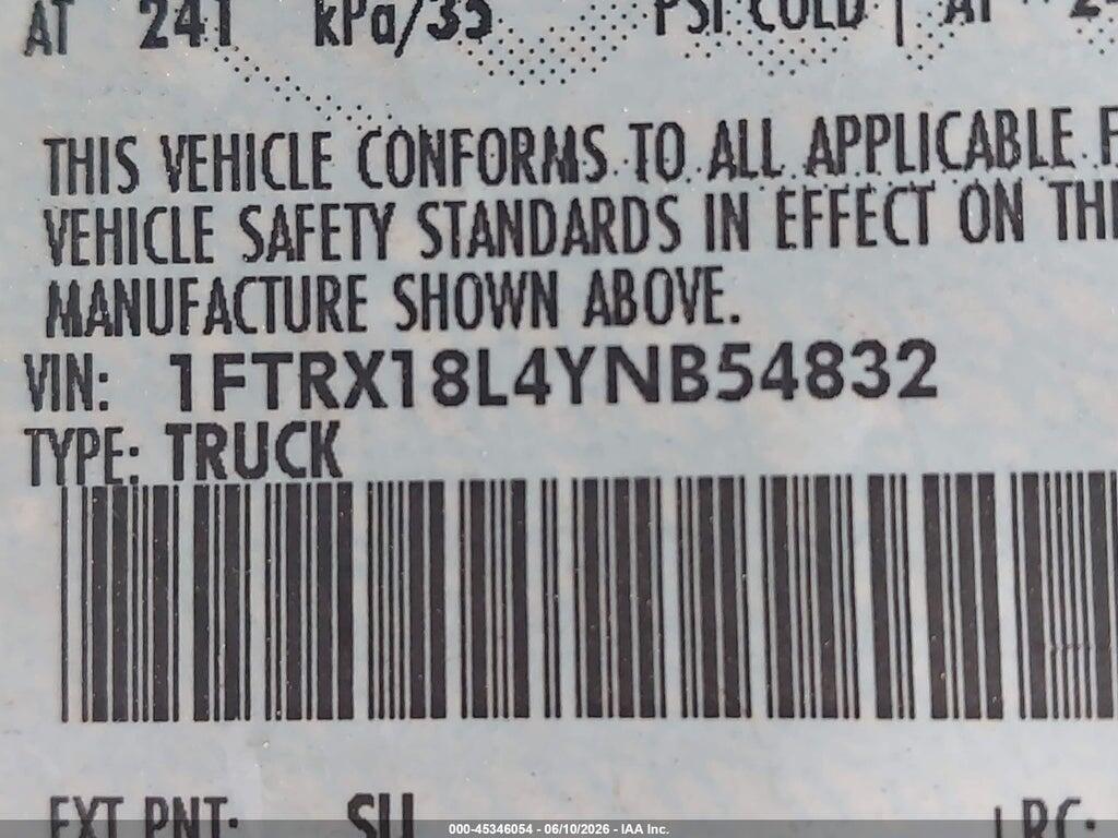 1FTRX18L4YNB54832 2000 FORD F-150 photo no. 9