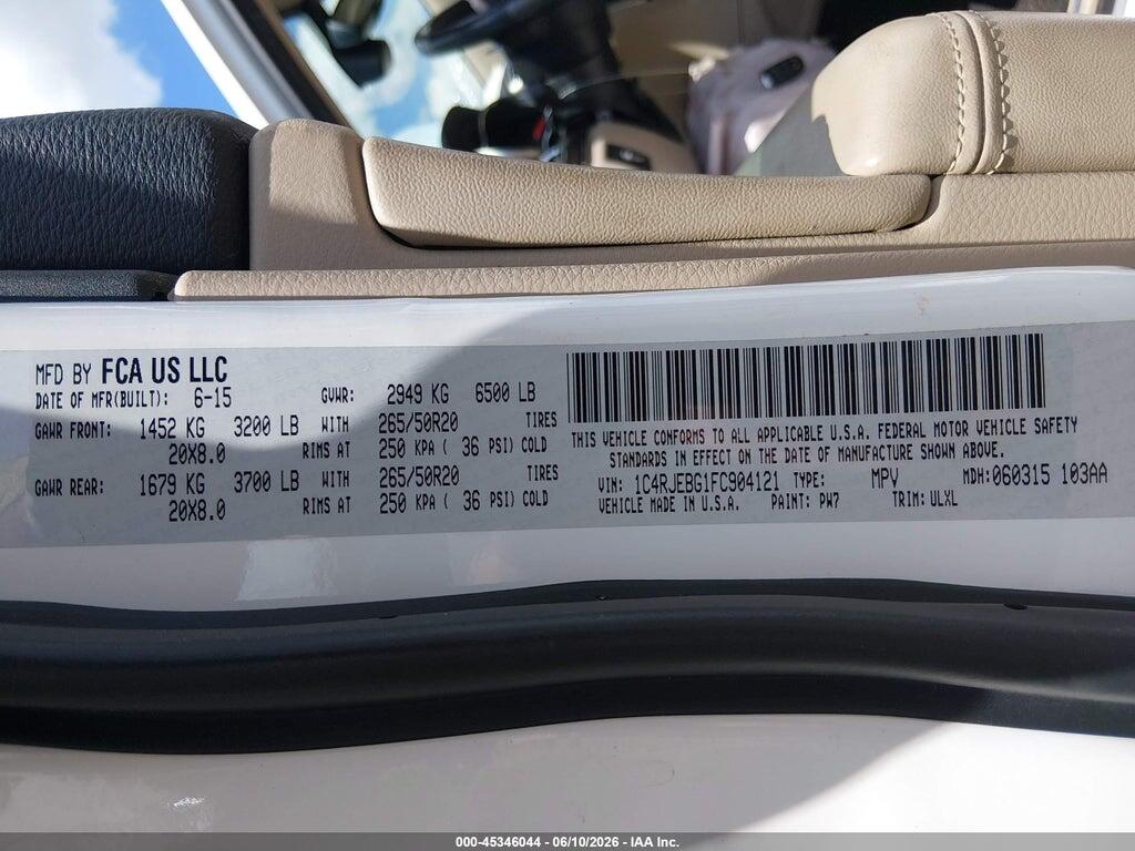 1C4RJEBG1FC904121 2015 JEEP GRAND CHEROKEE photo no. 9