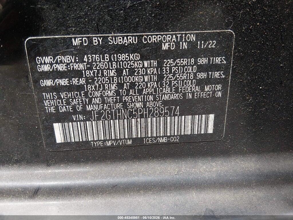 JF2GTHNC5PH289574 2023 SUBARU CROSSTREK photo no. 9