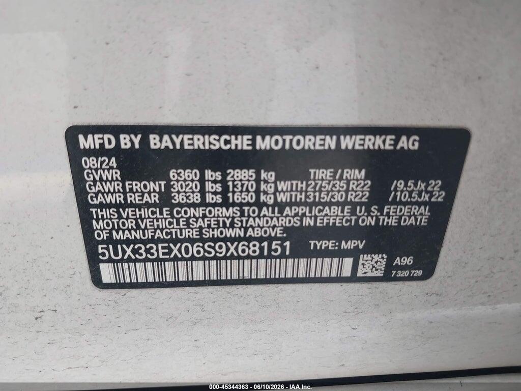 5UX33EX06S9X68151 2025 BMW X6 photo no. 9