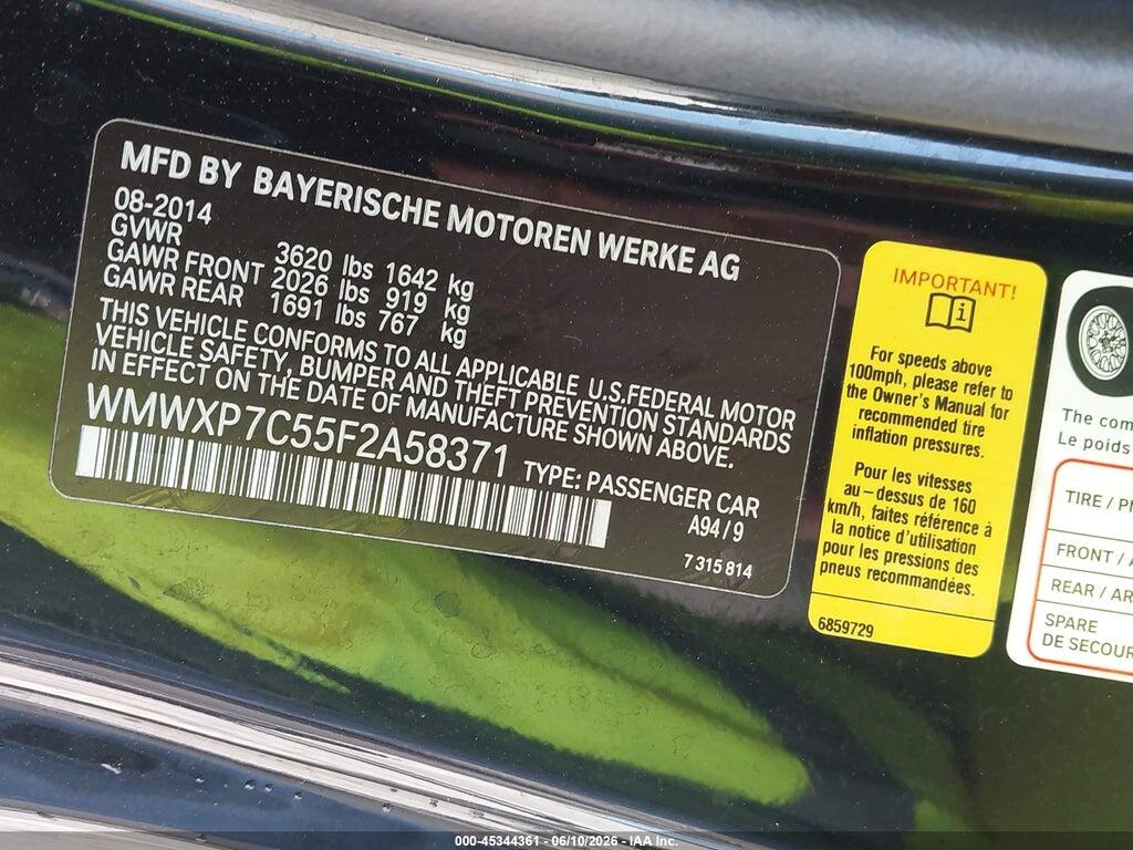 WMWXP7C55F2A58371 2015 MINI HARDTOP photo no. 9