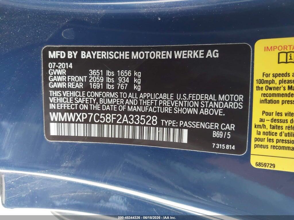 WMWXP7C58F2A33528 2015 MINI HARDTOP photo no. 9