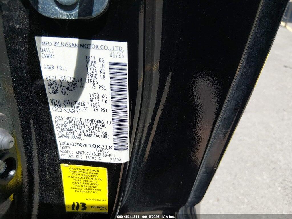 1N6AA1CD6PN108218 2023 NISSAN TITAN photo no. 9