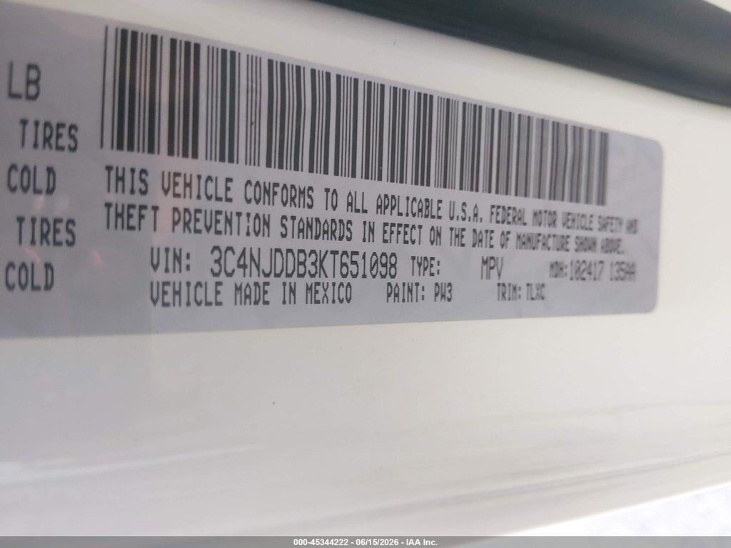 3C4NJDDB3KT651098 2019 JEEP COMPASS photo no. 9