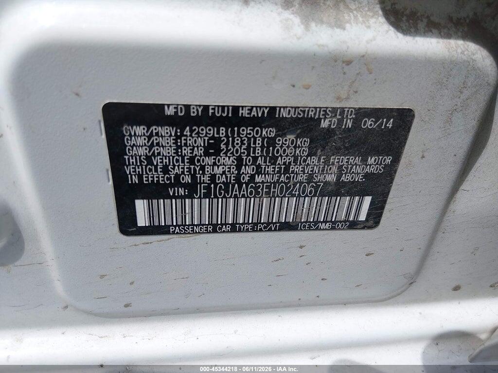 JF1GJAA63EH024067 2014 SUBARU IMPREZA photo no. 9