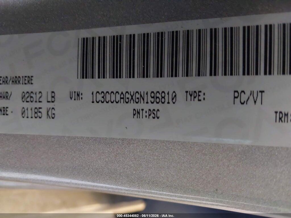 1C3CCCAGXGN196810 2016 CHRYSLER 200 photo no. 9