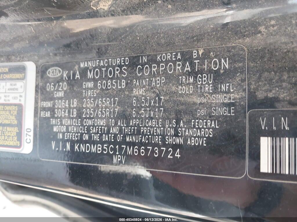 KNDMB5C17M6673724 2021 KIA SEDONA photo no. 9