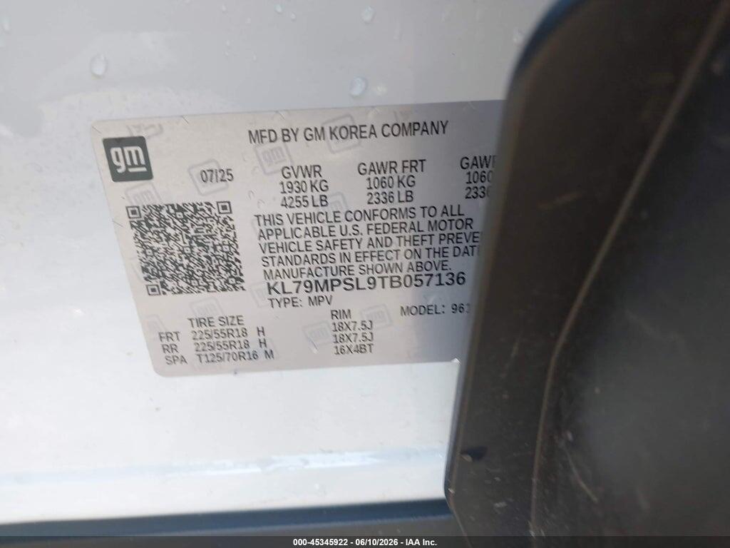 KL79MPSL9TB057136 2026 CHEVROLET TRAILBLAZER photo no. 9
