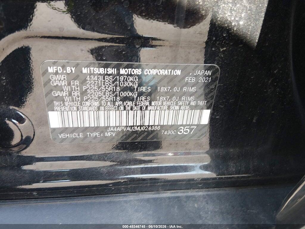 JA4APVAU2MU024386 2021 MITSUBISHI OUTLANDER SPORT photo no. 9