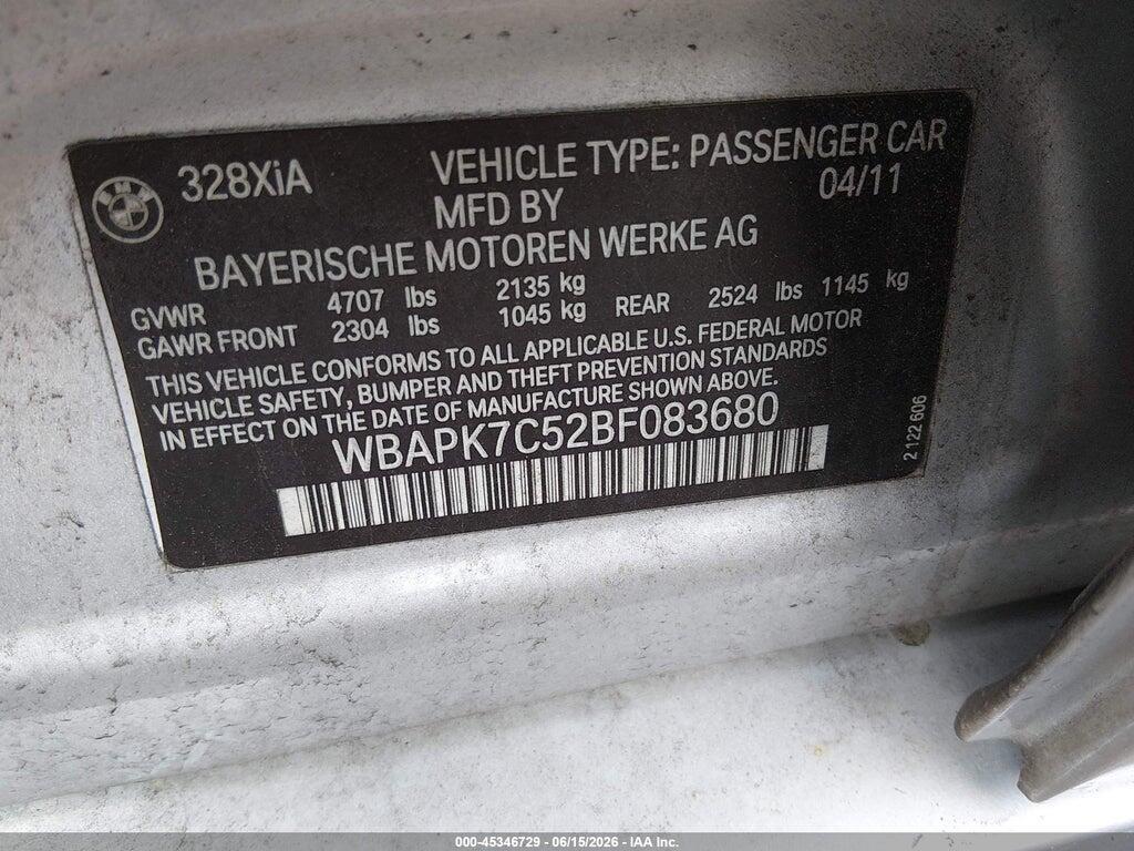WBAPK7C52BF083680 2011 BMW 328I photo no. 9