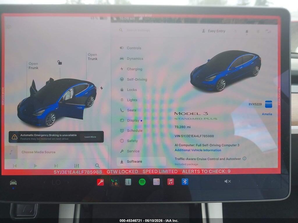 5YJ3E1EA4LF785988 2020 TESLA MODEL 3 photo no. 7