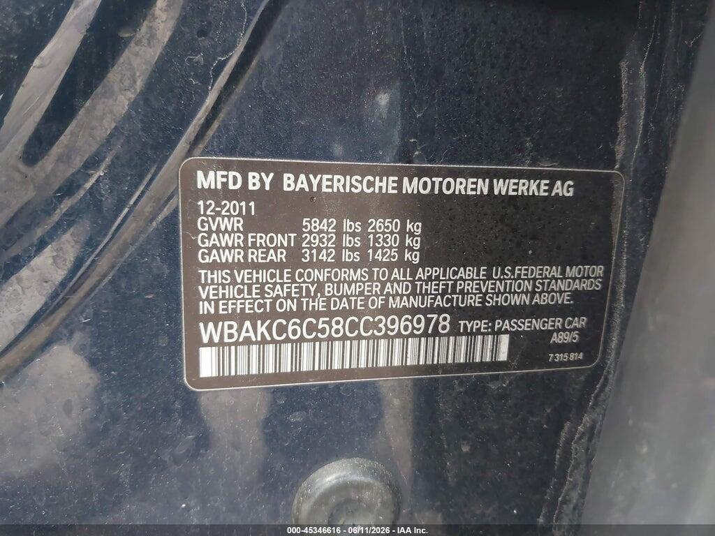 WBAKC6C58CC396978 2012 BMW 750 photo no. 9