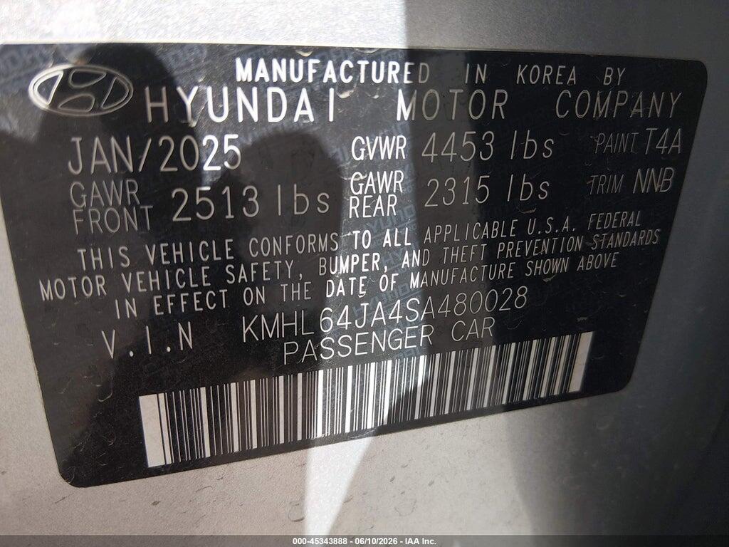 KMHL64JA4SA480028 2025 HYUNDAI SONATA photo no. 9