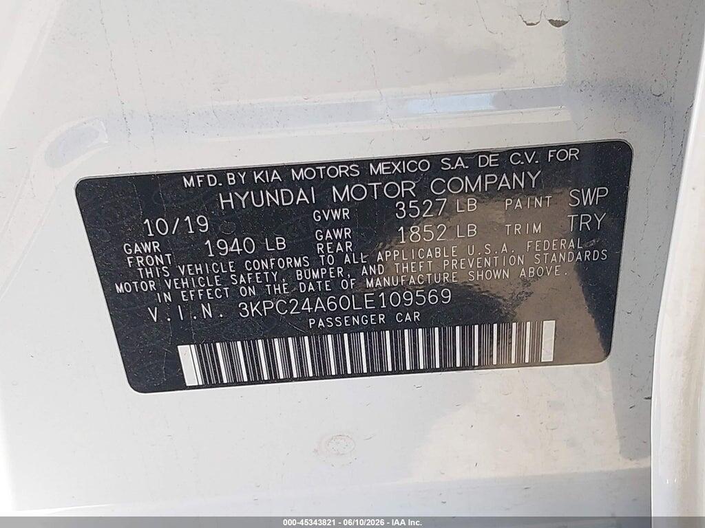 3KPC24A60LE109569 2020 HYUNDAI ACCENT photo no. 9