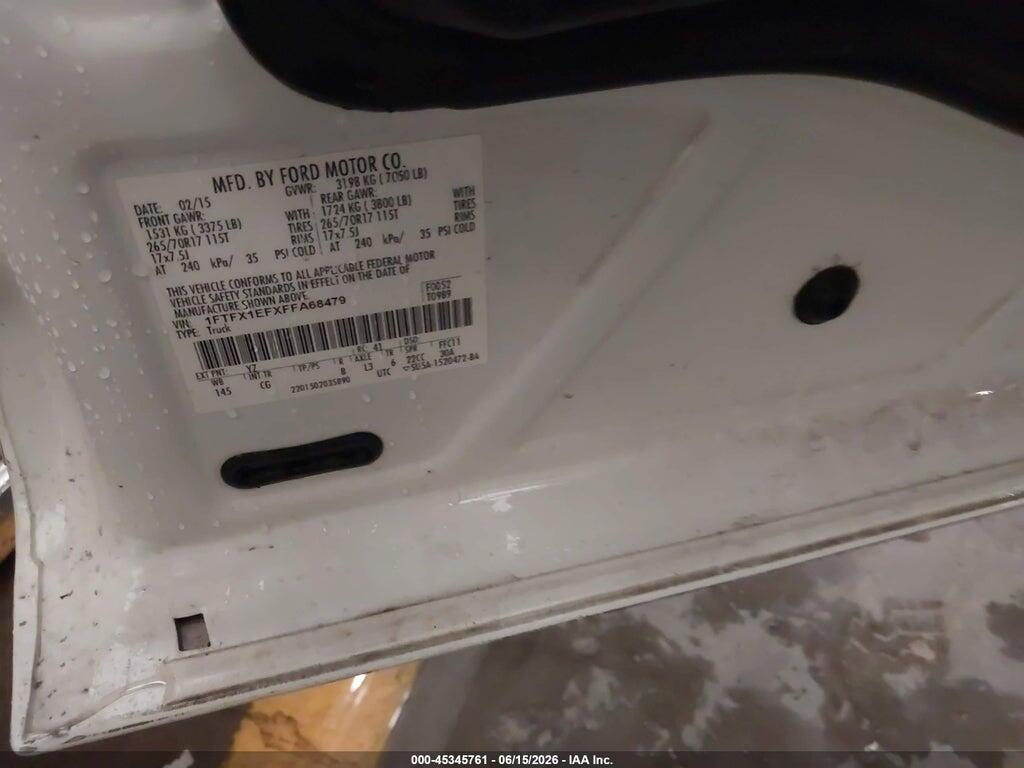 1FTFX1EFXFFA68479 2015 FORD F-150 photo no. 9