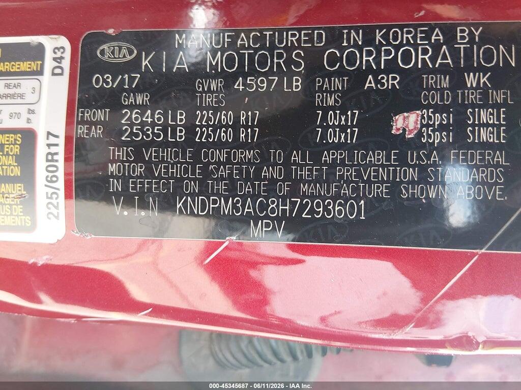 KNDPM3AC8H7293601 2017 KIA SPORTAGE photo no. 9