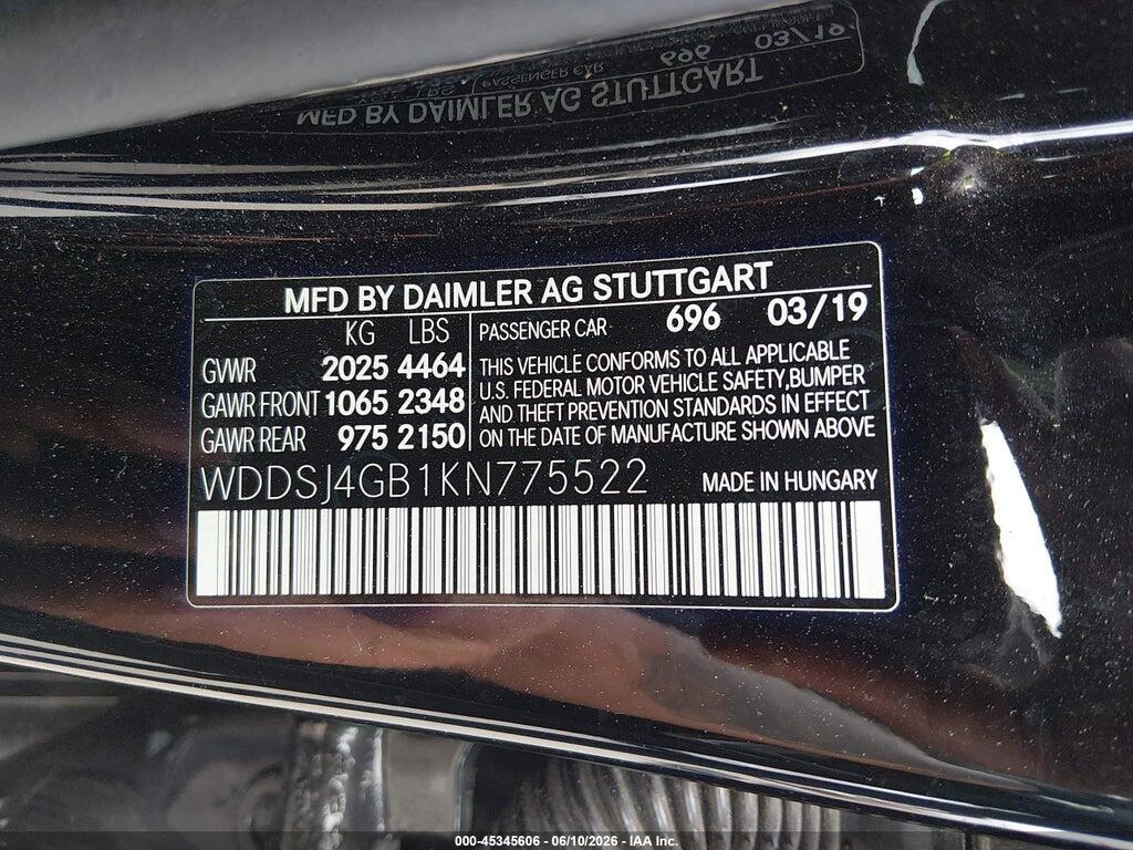 WDDSJ4GB1KN775522 2019 MERCEDES-BENZ CLA 250 photo no. 9