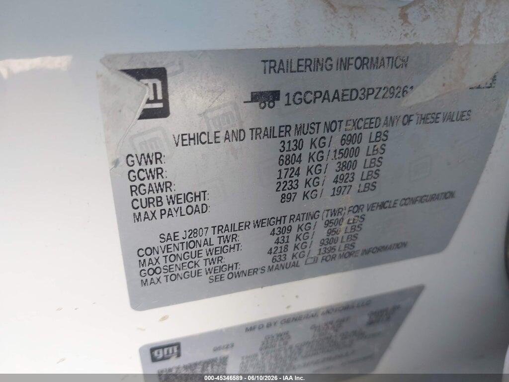 1GCPAAED3PZ292617 2023 CHEVROLET SILVERADO 1500 photo no. 9
