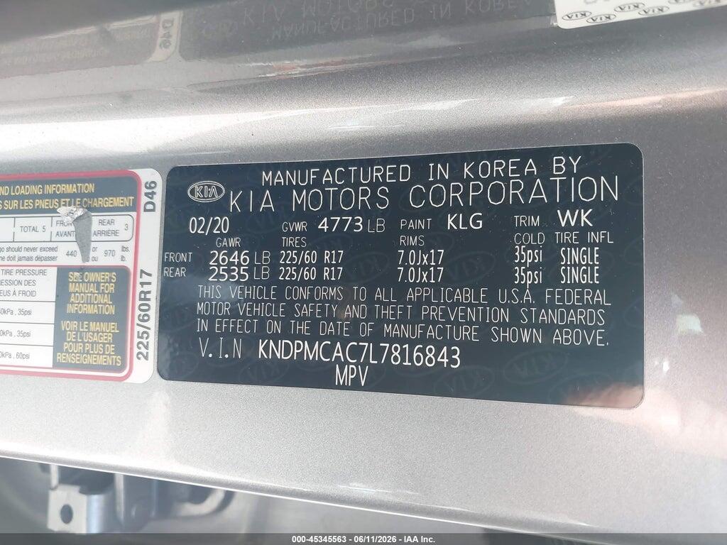 KNDPMCAC7L7816843 2020 KIA SPORTAGE photo no. 9