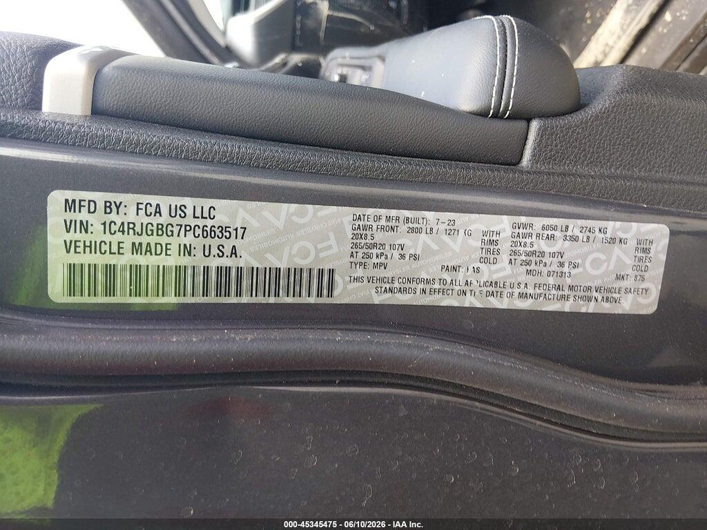 1C4RJGBG7PC663517 2023 JEEP GRAND CHEROKEE photo no. 9