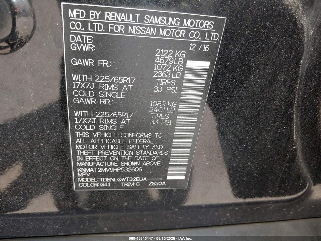 KNMAT2MV9HP532606 2017 NISSAN ROGUE photo no. 9