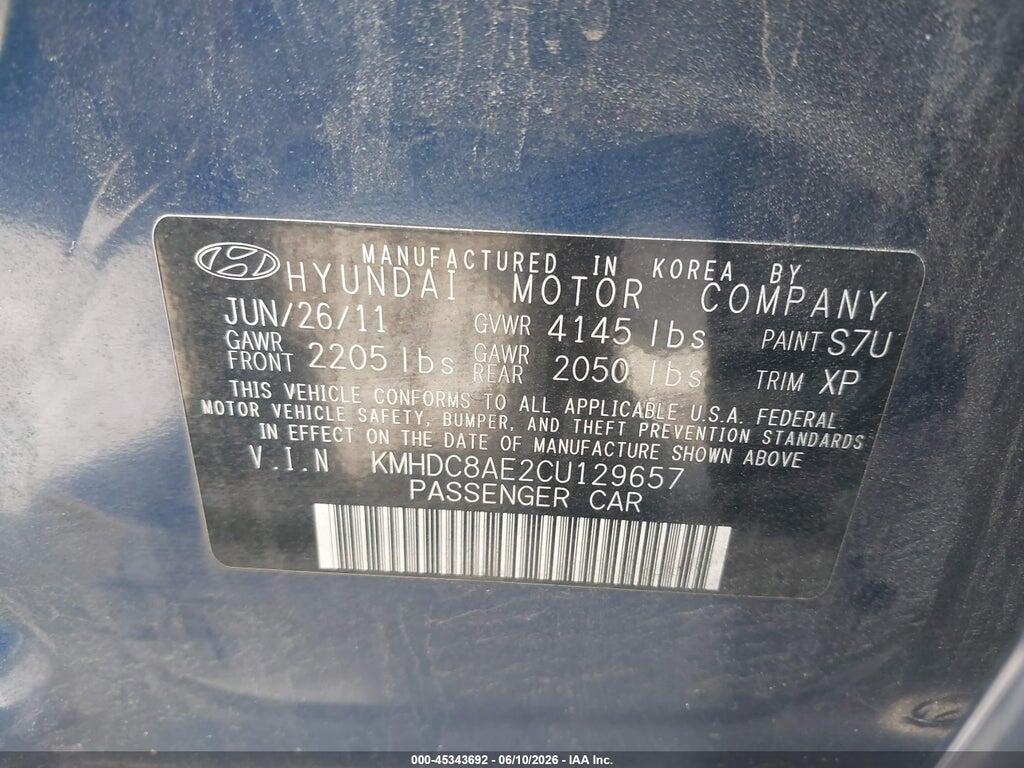 KMHDC8AE2CU129657 2012 HYUNDAI ELANTRA TOURING photo no. 9