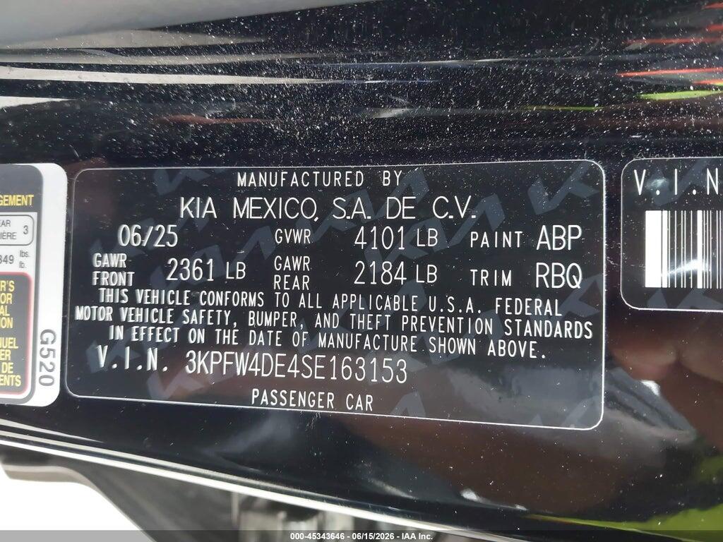 3KPFW4DE4SE163153 2025 KIA K4 photo no. 9