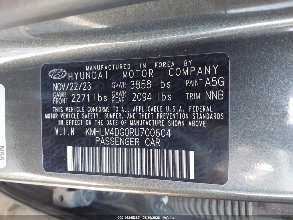 KMHLM4DG0RU700604 2024 HYUNDAI ELANTRA photo no. 9