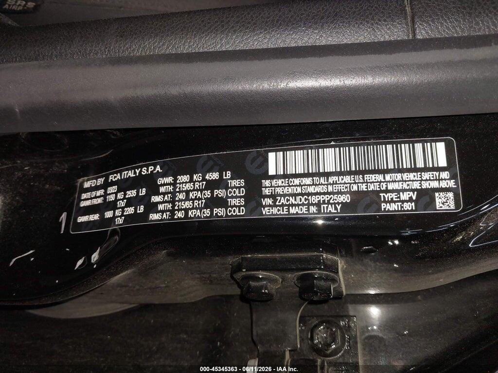 ZACNJDC16PPP25960 2023 JEEP RENEGADE photo no. 9