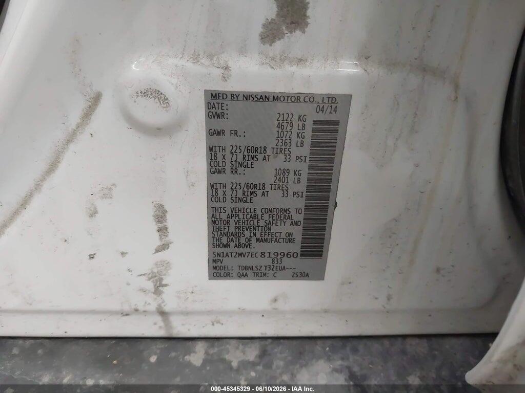 5N1AT2MV7EC819960 2014 NISSAN ROGUE photo no. 9